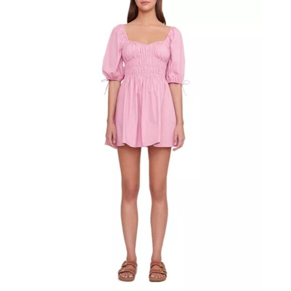 STAUD Dresses & Skirts - NWOT STAUD Faye Puff Sleeve Mini Dress SIZE M